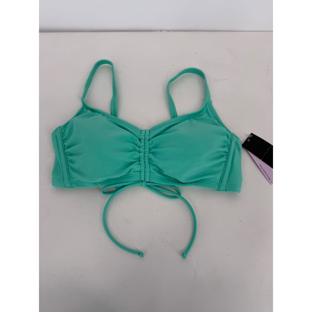 Wild Fable Women Teal Ruched Bikini Top SZ D/DD NWT